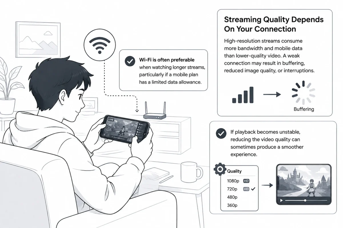 Streaming Quality Depends On Your Connection